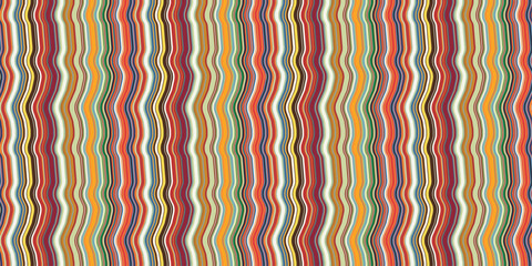 Aufkleber - Wavy, curved lines that create a repeating pattern. Vector seamless wavy stripes. For interior, packaging, textiles, various prints.