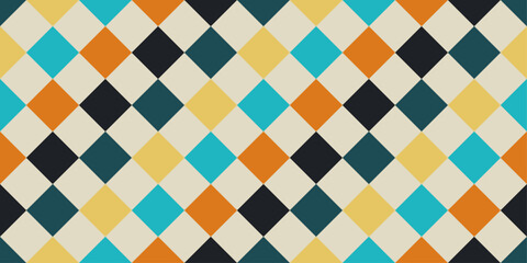 Aufkleber - The simplest rhombuses that follow each other in color. Seamless background of stylish rhombuses. For interior, packaging, textiles, various prints.
