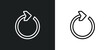 clockwise drawn arrow icon isolated in white and black colors. clockwise drawn arrow outline vector icon from user interface collection for web, mobile apps and ui.