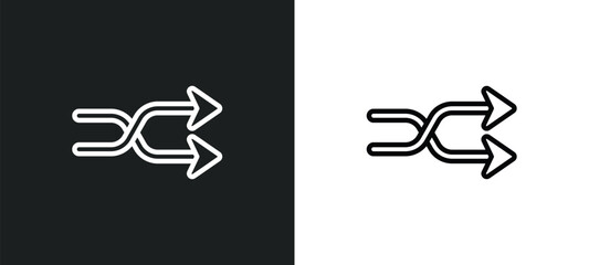 Poster - crossover icon isolated in white and black colors. crossover outline vector icon from user interface