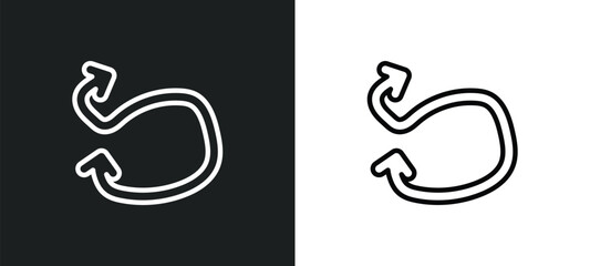 Poster - swirly scribbled arrow icon isolated in white and black colors. swirly scribbled arrow outline vector icon from user interface collection for web, mobile apps and ui.