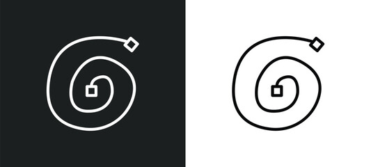 Poster - spiral tool icon isolated in white and black colors. spiral tool outline vector icon from user interface collection for web, mobile apps and ui.
