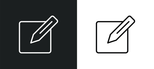 Poster - make icon isolated in white and black colors. make outline vector icon from user interface collectio