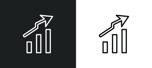 Poster - arrow heading up icon isolated in white and black colors. arrow heading up outline vector icon from 