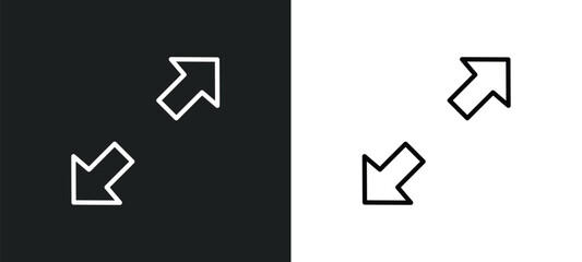Poster - scale arrows icon isolated in white and black colors. scale arrows outline vector icon from user interface collection for web, mobile apps and ui.