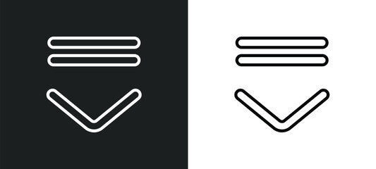 Poster - drop down icon isolated in white and black colors. drop down outline vector icon from user interface collection for web, mobile apps and ui.