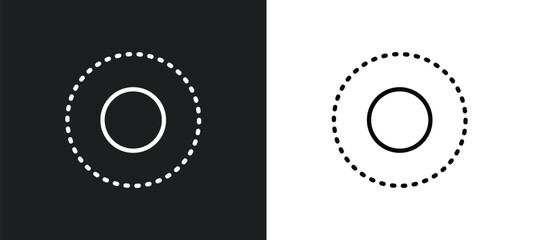 Poster - selectioned circle icon isolated in white and black colors. selectioned circle outline vector icon from user interface collection for web, mobile apps and ui.