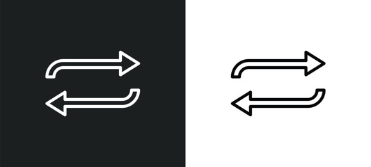 Poster - refresh button icon isolated in white and black colors. refresh button outline vector icon from user interface collection for web, mobile apps and ui.