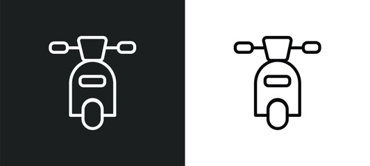 Poster - motorbike icon isolated in white and black colors. motorbike outline vector icon from transport coll