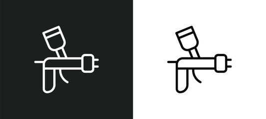 Poster - car painting icon isolated in white and black colors. car painting outline vector icon from transport collection for web, mobile apps and ui.