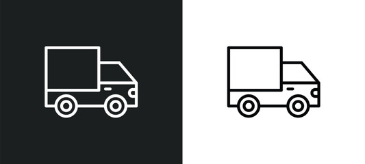 Poster - heavy vehicle icon isolated in white and black colors. heavy vehicle outline vector icon from transport collection for web, mobile apps and ui.