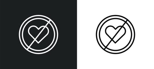 Poster - lovemaking icon isolated in white and black colors. lovemaking outline vector icon from traffic signs collection for web, mobile apps and ui.