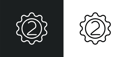 Poster - second icon isolated in white and black colors. second outline vector icon from tools and utensils collection for web, mobile apps and ui.