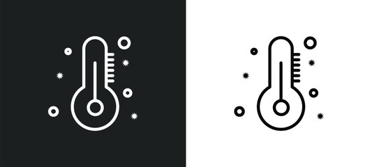 Poster - thermometers icon isolated in white and black colors. thermometers outline vector icon from tools and utensils collection for web, mobile apps and ui.
