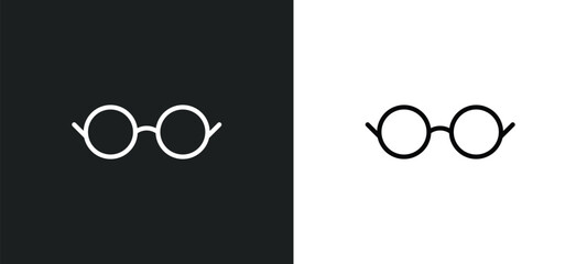 Poster - reading glasses icon isolated in white and black colors. reading glasses outline vector icon from tools and utensils collection for web, mobile apps and ui.