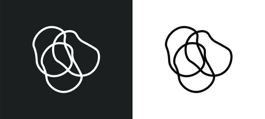 Poster - rubber bands icon isolated in white and black colors. rubber bands outline vector icon from tools and utensils collection for web, mobile apps and ui.