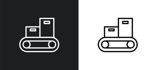 Poster - packing hine icon isolated in white and black colors. packing hine outline vector icon from tools an