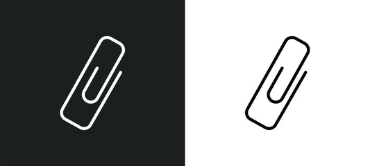 Poster - attached icon isolated in white and black colors. attached outline vector icon from tools and utensils collection for web, mobile apps and ui.