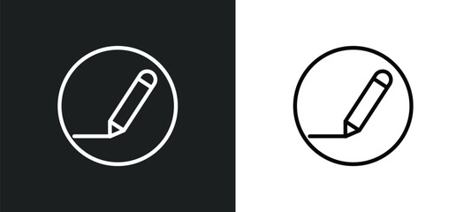 Poster - edit tools icon isolated in white and black colors. edit tools outline vector icon from tools and utensils collection for web, mobile apps and ui.
