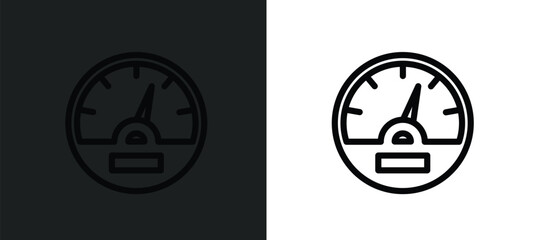 Poster - vehicle speedometer icon isolated in white and black colors. vehicle speedometer outline vector icon