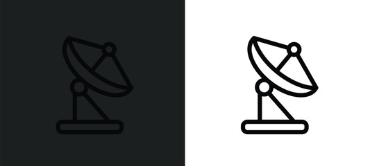 reciever icon isolated in white and black colors. reciever outline vector icon from technology collection for web, mobile apps and ui.