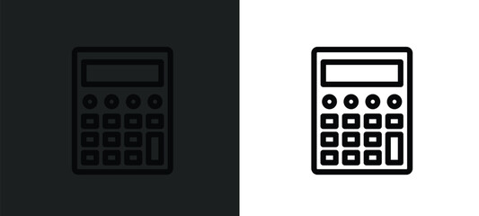 Poster - calculation icon isolated in white and black colors. calculation outline vector icon from technology collection for web, mobile apps and ui.