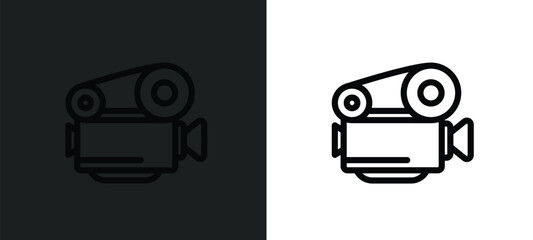 Poster - cinema projector icon isolated in white and black colors. cinema projector outline vector icon from technology collection for web, mobile apps and ui.
