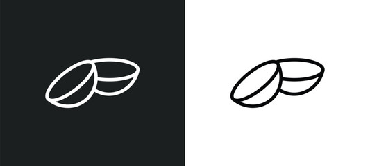 Poster - contact lens icon isolated in white and black colors. contact lens outline vector icon from technology collection for web, mobile apps and ui.