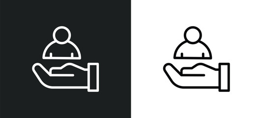 Poster - client icon isolated in white and black colors. client outline vector icon from technology collection for web, mobile apps and ui.
