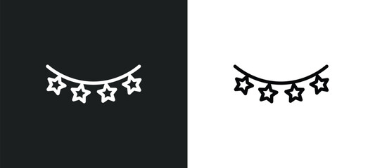 Poster - tinsel icon isolated in white and black colors. tinsel outline vector icon from technology collection for web, mobile apps and ui.
