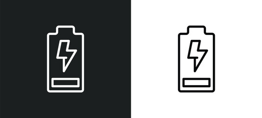 Poster - battery levels icon isolated in white and black colors. battery levels outline vector icon from technology collection for web, mobile apps and ui.