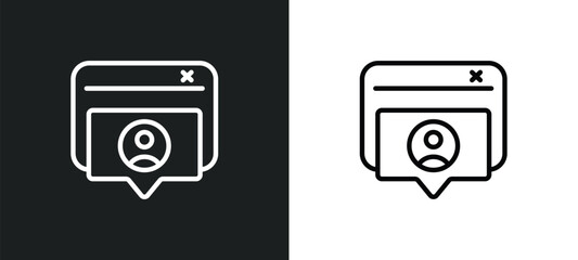 Poster - user-generated content icon isolated in white and black colors. user-generated content outline vector icon from technology collection for web, mobile apps and ui.