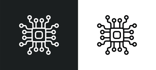Poster - elements icon isolated in white and black colors. elements outline vector icon from technology collection for web, mobile apps and ui.