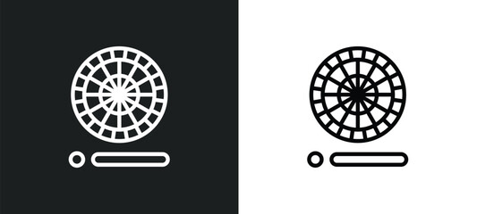 Poster - colory theory icon isolated in white and black colors. colory theory outline vector icon from technology collection for web, mobile apps and ui.