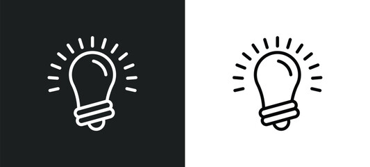 Poster - idea icon isolated in white and black colors. idea outline vector icon from success collection for web, mobile apps and ui.