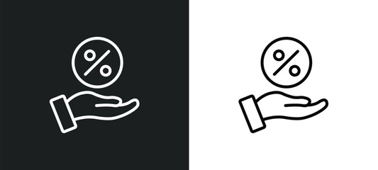 Poster - commission icon isolated in white and black colors. commission outline vector icon from success collection for web, mobile apps and ui.