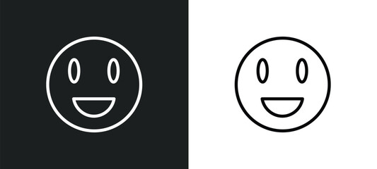 Wall Mural - happiness icon isolated in white and black colors. happiness outline vector icon from startup stategy and collection for web, mobile apps and ui.