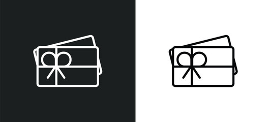 Poster - gift voucher icon isolated in white and black colors. gift voucher outline vector icon from startup stategy and collection for web, mobile apps and ui.