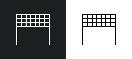 Poster - finish line icon isolated in white and black colors. finish line outline vector icon from startup stategy and collection for web, mobile apps and ui.