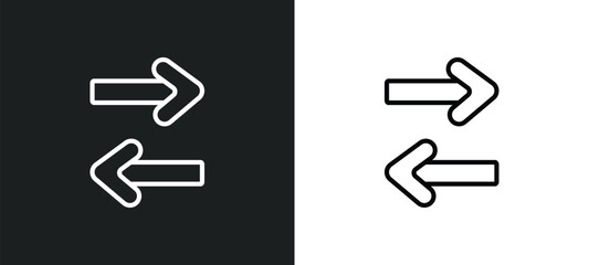 Poster - exchanging icon isolated in white and black colors. exchanging outline vector icon from startup stategy and collection for web, mobile apps and ui.