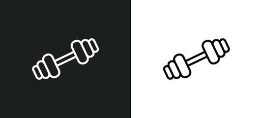 Poster - gym weight icon isolated in white and black colors. gym weight outline vector icon from sports collection for web, mobile apps and ui.