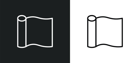 Poster - foil icon isolated in white and black colors. foil outline vector icon from sports collection for web, mobile apps and ui.