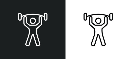Poster - exercise gym icon isolated in white and black colors. exercise gym outline vector icon from sports collection for web, mobile apps and ui.
