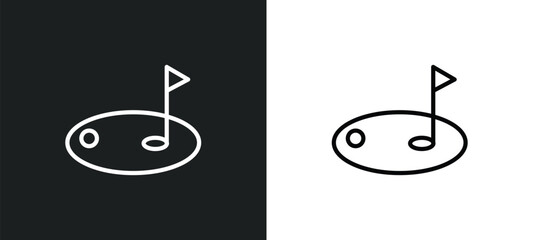 Poster - golf icon isolated in white and black colors. golf outline vector icon from sport collection for web, mobile apps and ui.