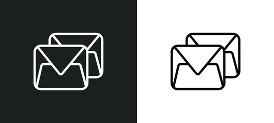 Poster - letters icon isolated in white and black colors. letters outline vector icon from social media marketing collection for web, mobile apps and ui.