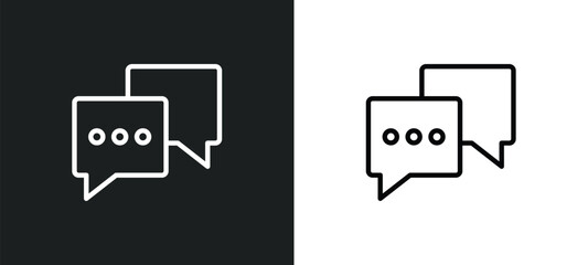 Poster - feedback icon isolated in white and black colors. feedback outline vector icon from social media marketing collection for web, mobile apps and ui.