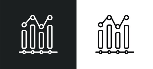 Poster - trending icon isolated in white and black colors. trending outline vector icon from social media marketing collection for web, mobile apps and ui.