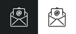 © Farahim - mail icon isolated in white and black colors. mail outline vector icon from signs collection for web, mobile apps and ui.