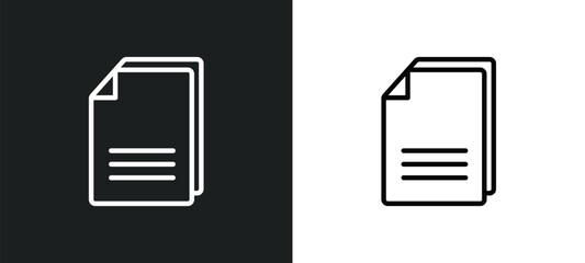 Poster - copying icon isolated in white and black colors. copying outline vector icon from signs collection for web, mobile apps and ui.