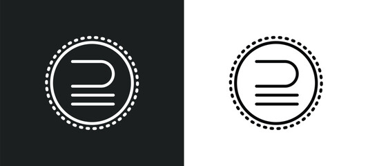 Poster - is a sub of icon isolated in white and black colors. is a sub of outline vector icon from signs collection for web, mobile apps and ui.